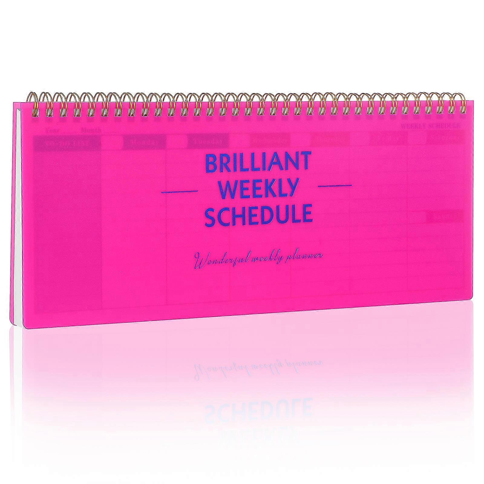 Weekly Calendar Notebook Task Organization Business Settings Adults Sleek Design 1Pcs