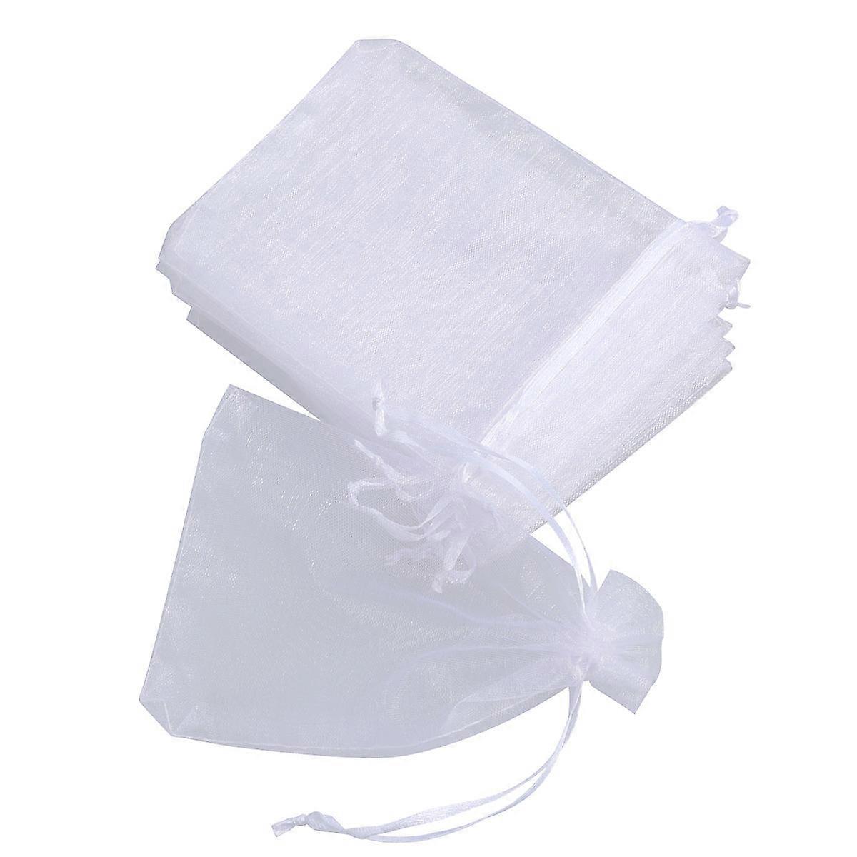 Versatile White Drawstring Party Bags 10x15cm For Craft Projects And Candy Storage 100Pcs