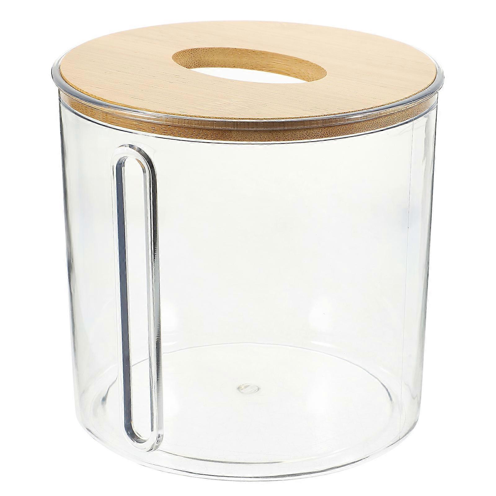 Paper Towel Boxes Tissue Dispenser Holder Round Shape Home Office 13.5X13X12CM 1Pcs