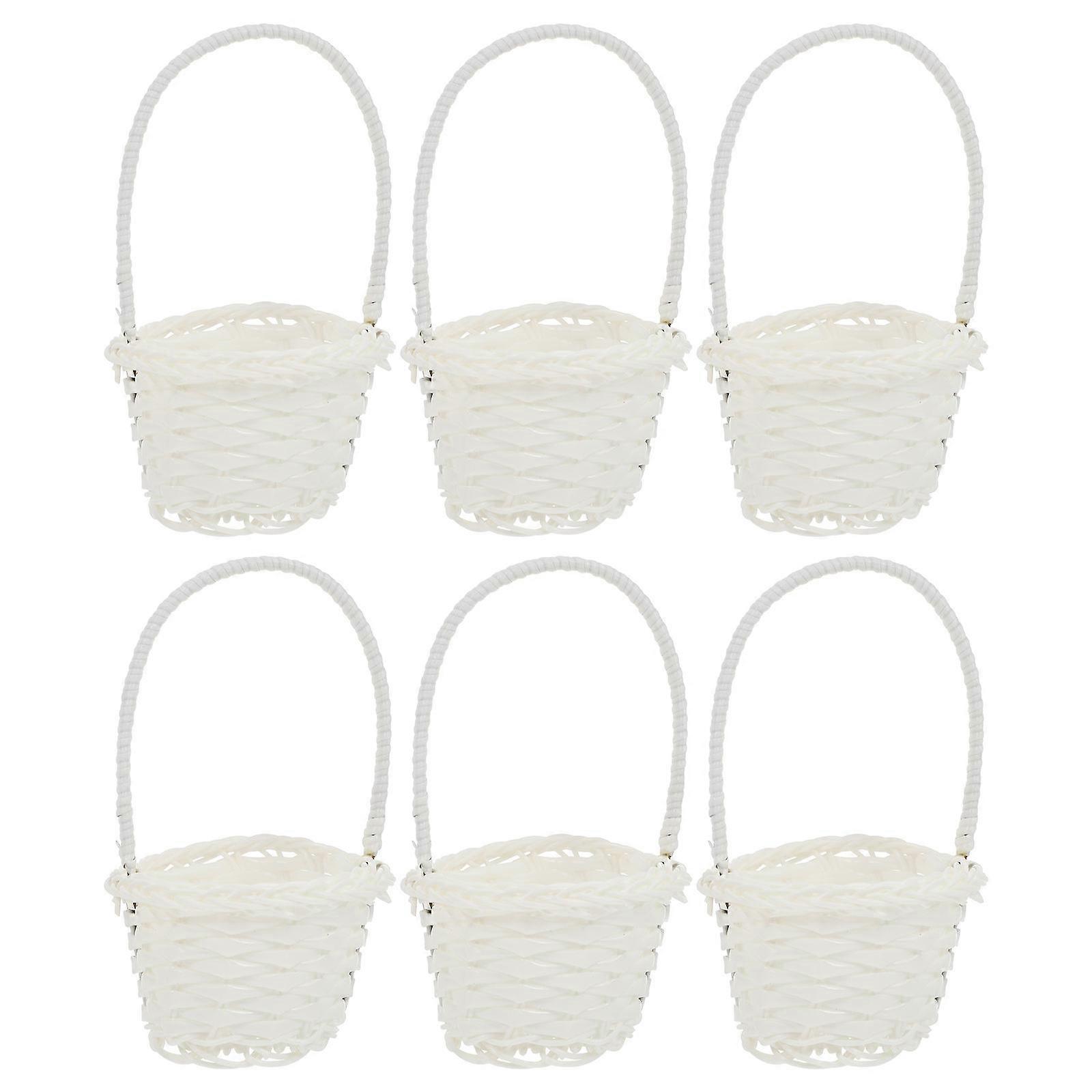 Rattan Basket Classic Storage Basket for Storage Use 6Pcs Assorted Color