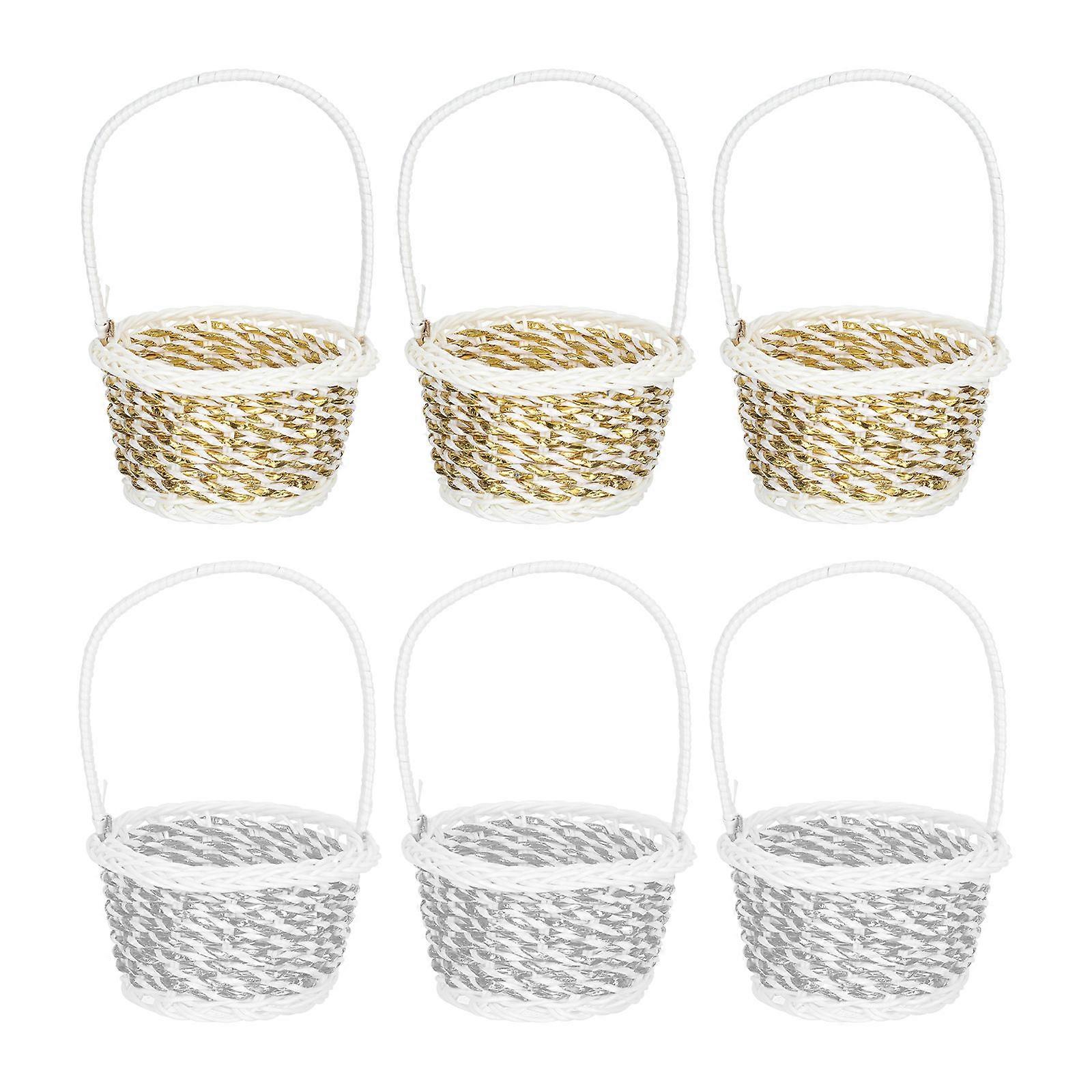 Sundries Storage Basket 12 Pcs Hand Knit Fruit Baskets For Kitchen And Home Decoration Rectangular Shape Storage