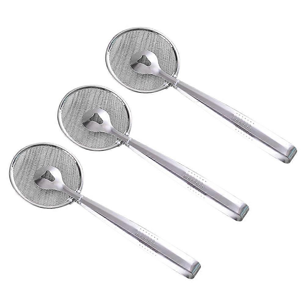 6 Pcs Silver Filter Spoon With Clip Multi-Functional Cooking Tool Perfect For BBQ 28X10Cm Food Draining Utility