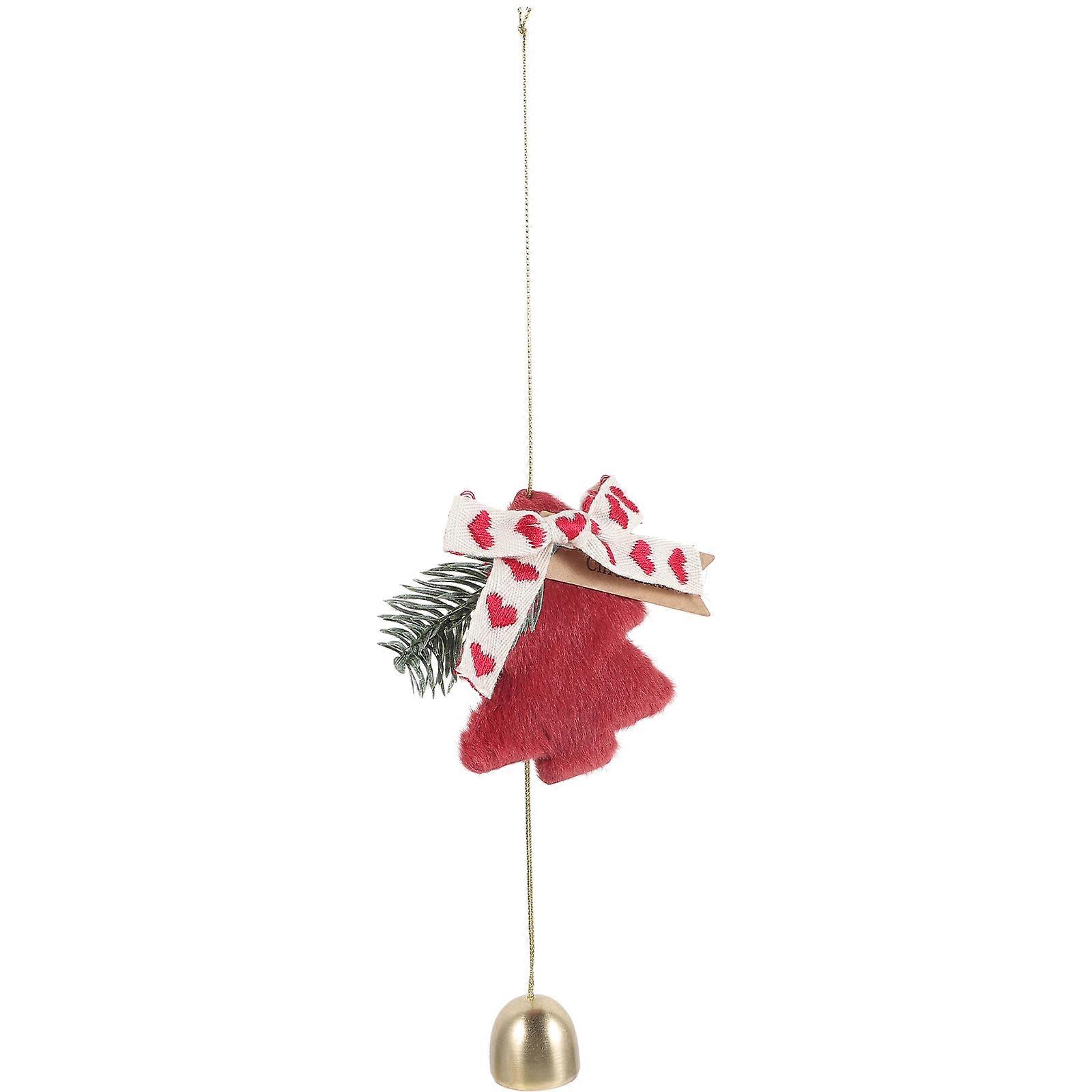 Xmas Bell Pendants 2Pcs Perfect For Photography Props And Christmas Holiday Decoration Creating A Warm Atmosphere With Simple Aesthetic Design