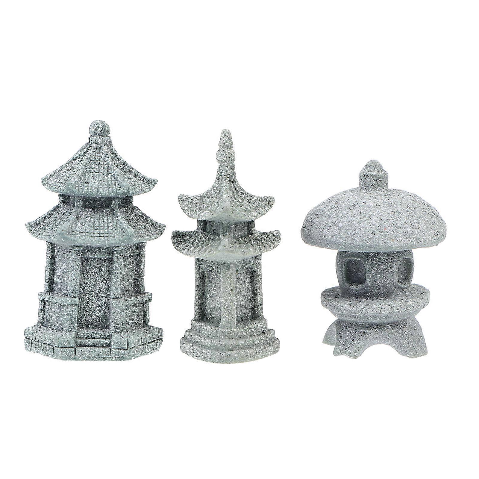 Garden Decoration Pavilion Tower Lantern Model for Indoor Use 9Pcs