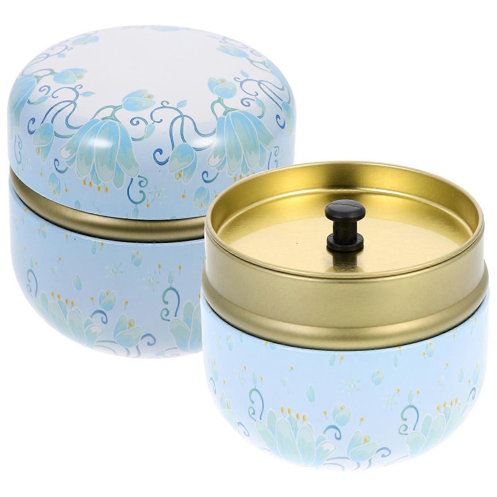 Scented Tea Jars Printed Tinplate Jars for Storage 6Pcs Mini Size