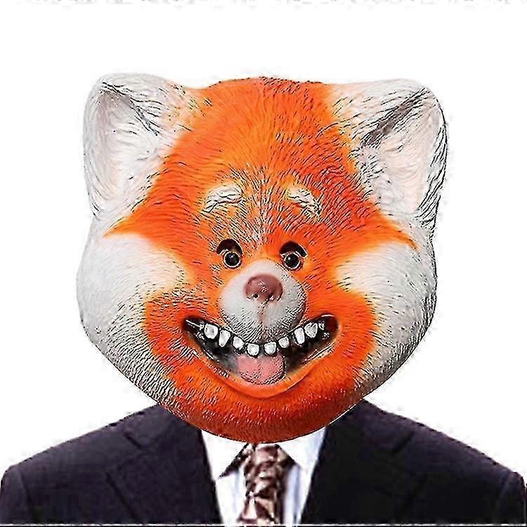 Turning Red Mask For Adults, Red Panda Raccoon Mask Cosplay Latex Props Game Fans Theme Party Supplies
