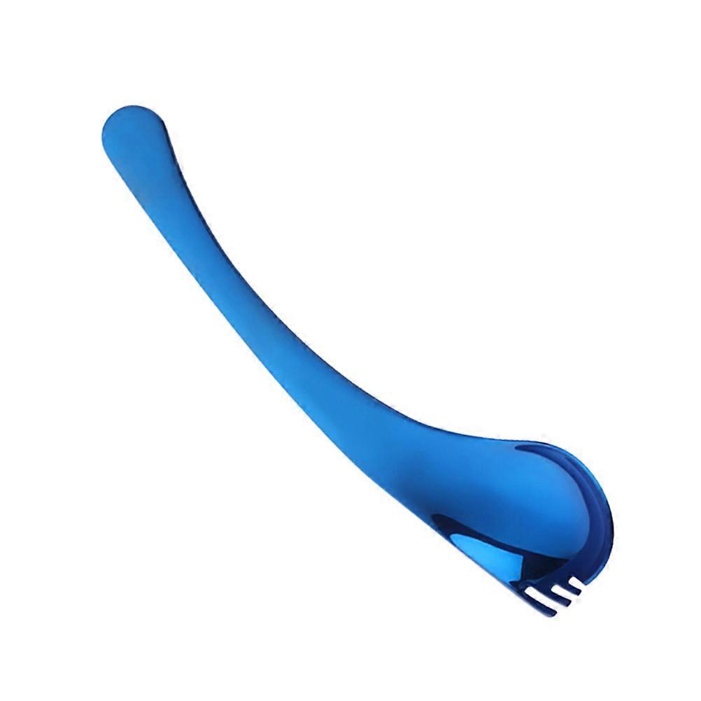 Stainless Steel Fruit Fork Spoon for Eating Fruit 3Pcs Blue Flatware