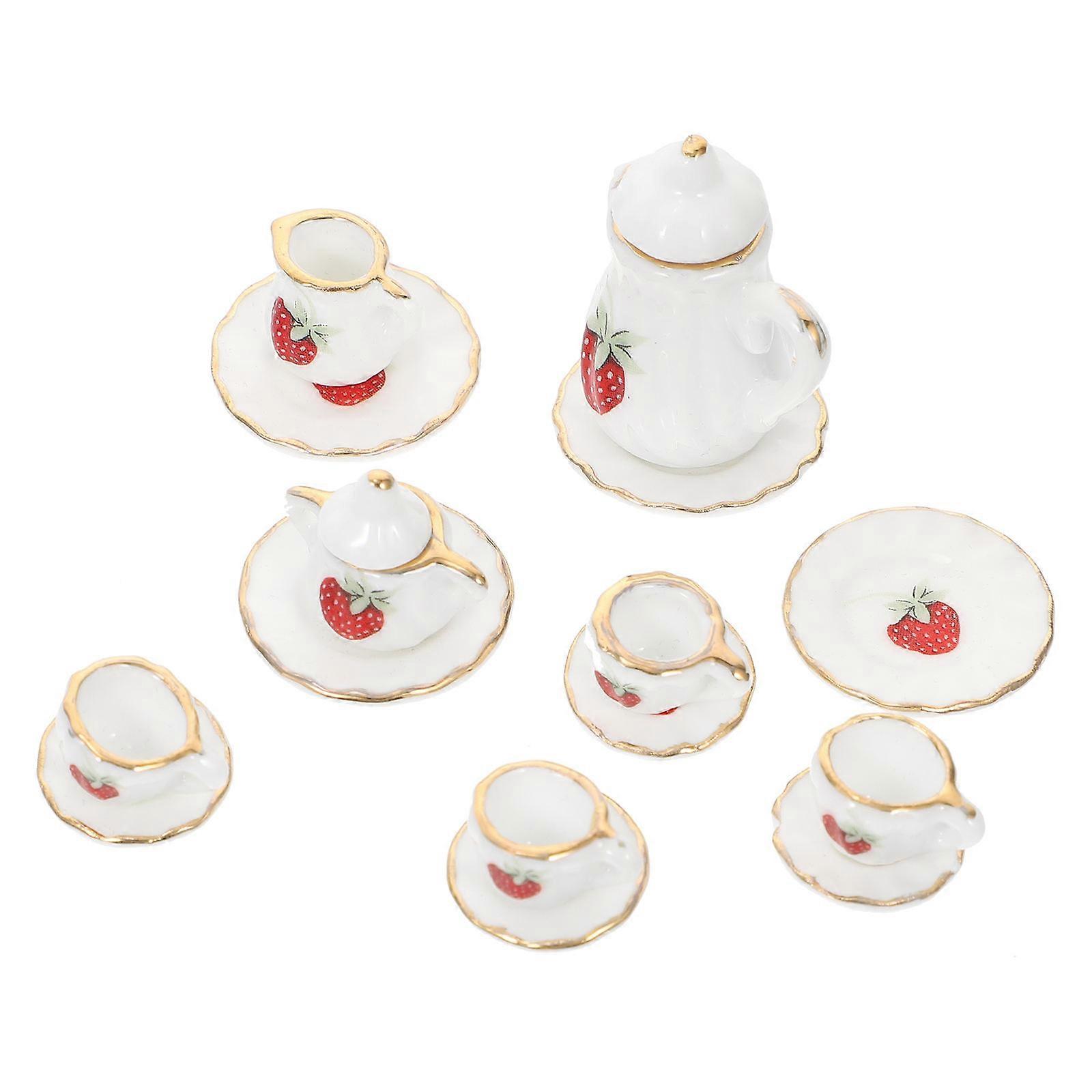 Miniature Tea Cup Set Decor 1Set Mini House Tea Cup