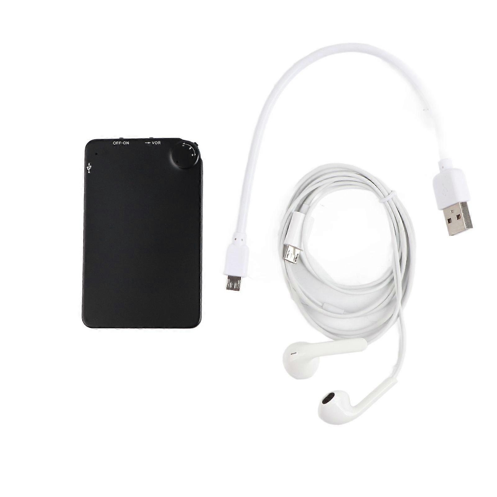 Voice Activated Recorder Portable Adjustable Noise Reduction Sound Recording Device for Meetings and Studies Neutral English Black 32GB