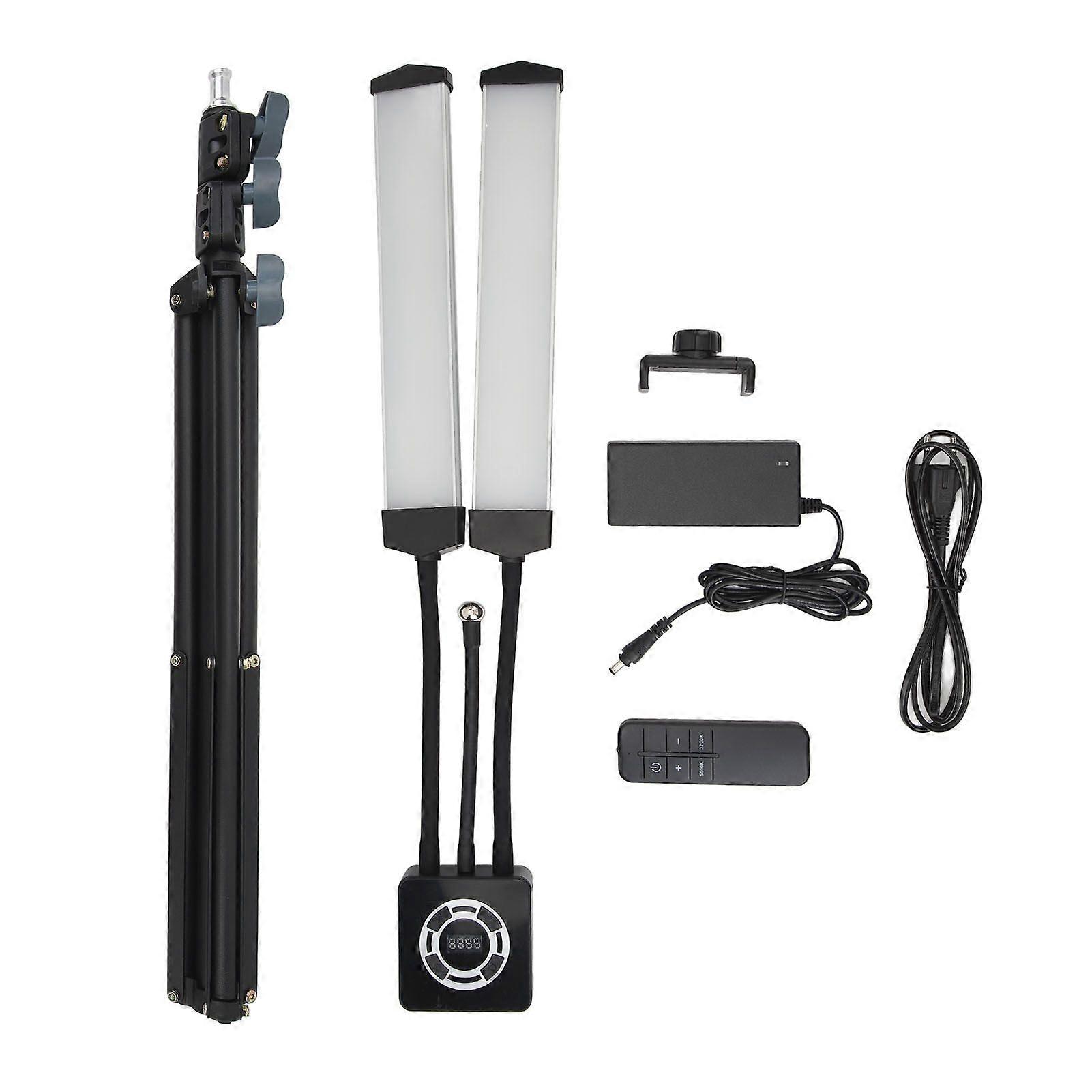 40W Dual Arms LED Fill Light with Phone Holder 3200K5600K Foldable 3 Modes LED Stick Fill Light for Live Video Photography