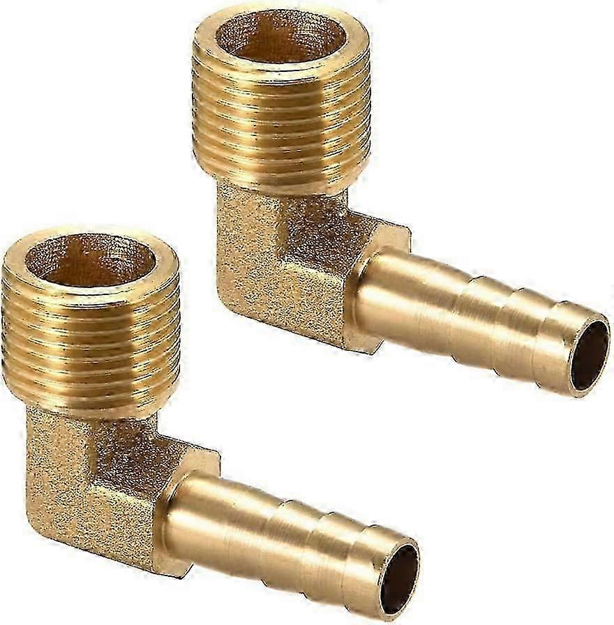 خرطوم بارب المناسب نحاسي بارب 90 كوع 8 مم شائكة × 3 / 8 "G خرطوم ذكر 2 قطعة