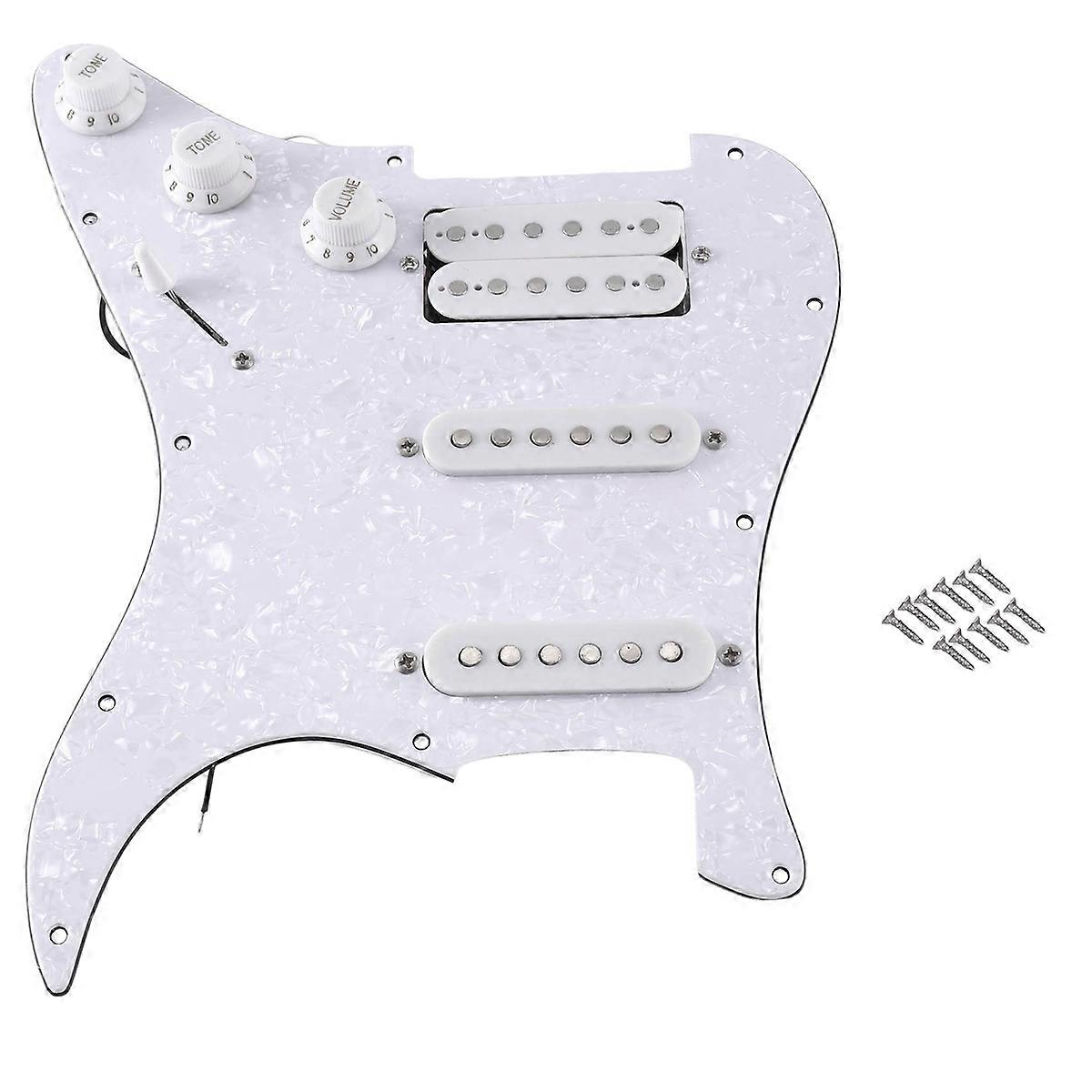 مجموعة التقاط مسبقة الأسلاك محملة بالجيتار الكهربائي ST SQ باللون الأبيض اللؤلؤي