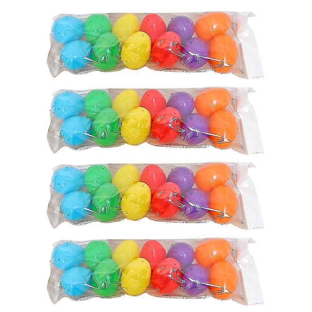 48 Pcs Colorful Plastic Egg Shell Easter Decoration Festival Crafts Plastic Egg
