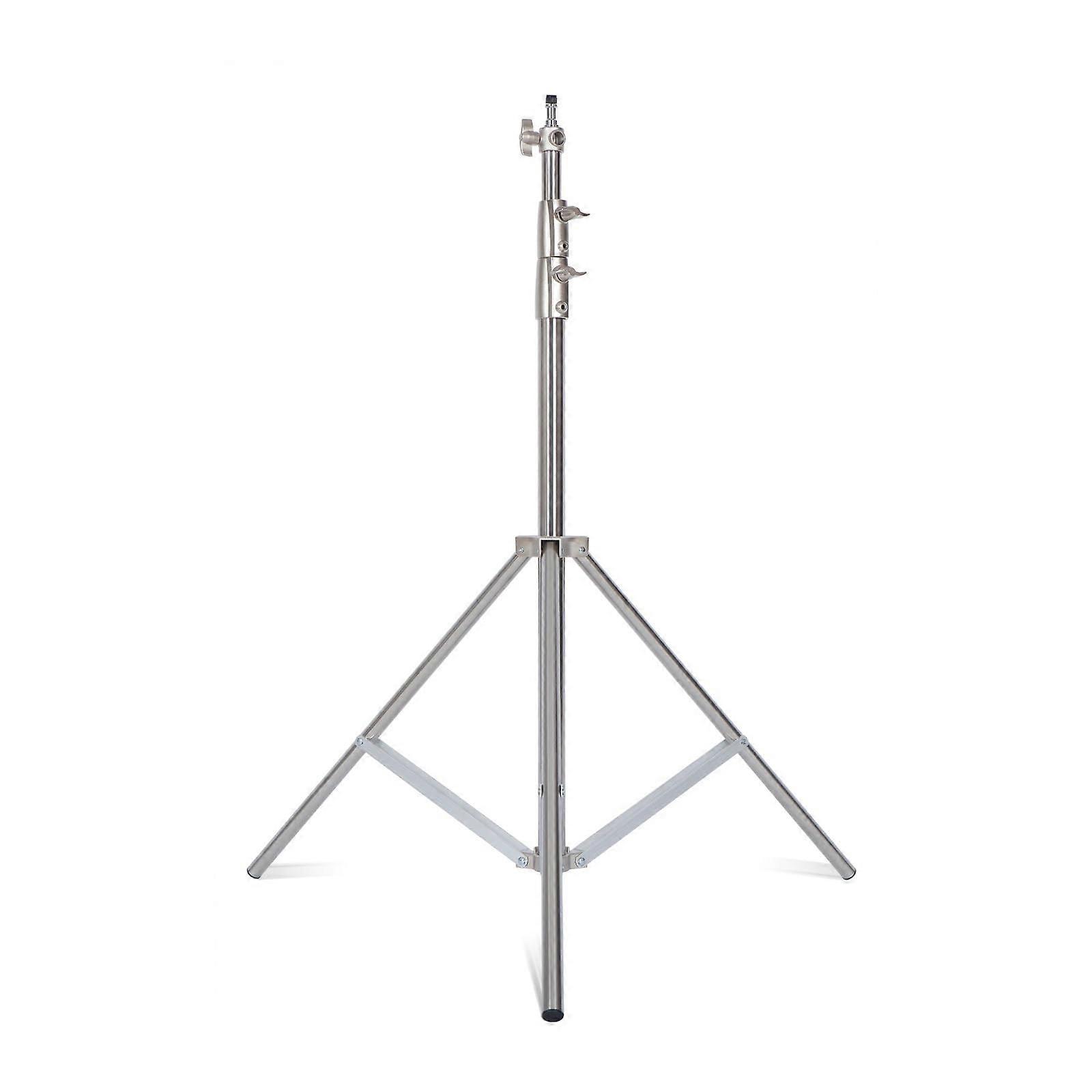 Stainless Steel Heavy Duty Light Stand 9.2ft/280cm Foldable Tripod With Wheels For Photo Studio Softbox