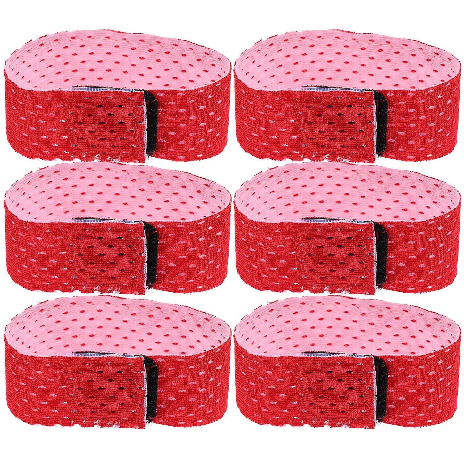 Adjustable Sleeve Bands For Athletes With Pink Color And Elastic Material Prevent Sleeve From Falling Off 6Pcs