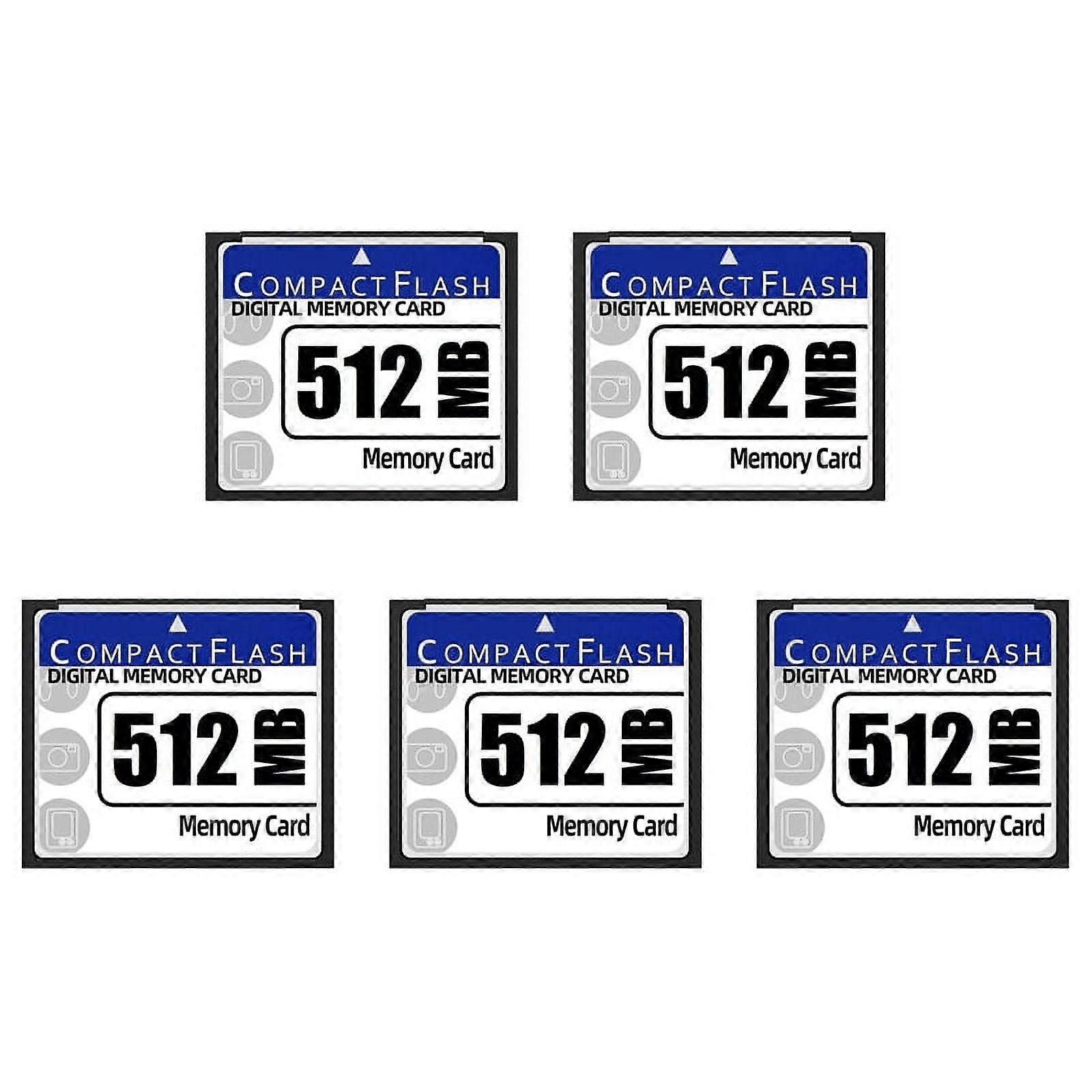 5X 512MB Compact Flash Memory Card for Camera, Advertising Machine, Industrial Computer Card