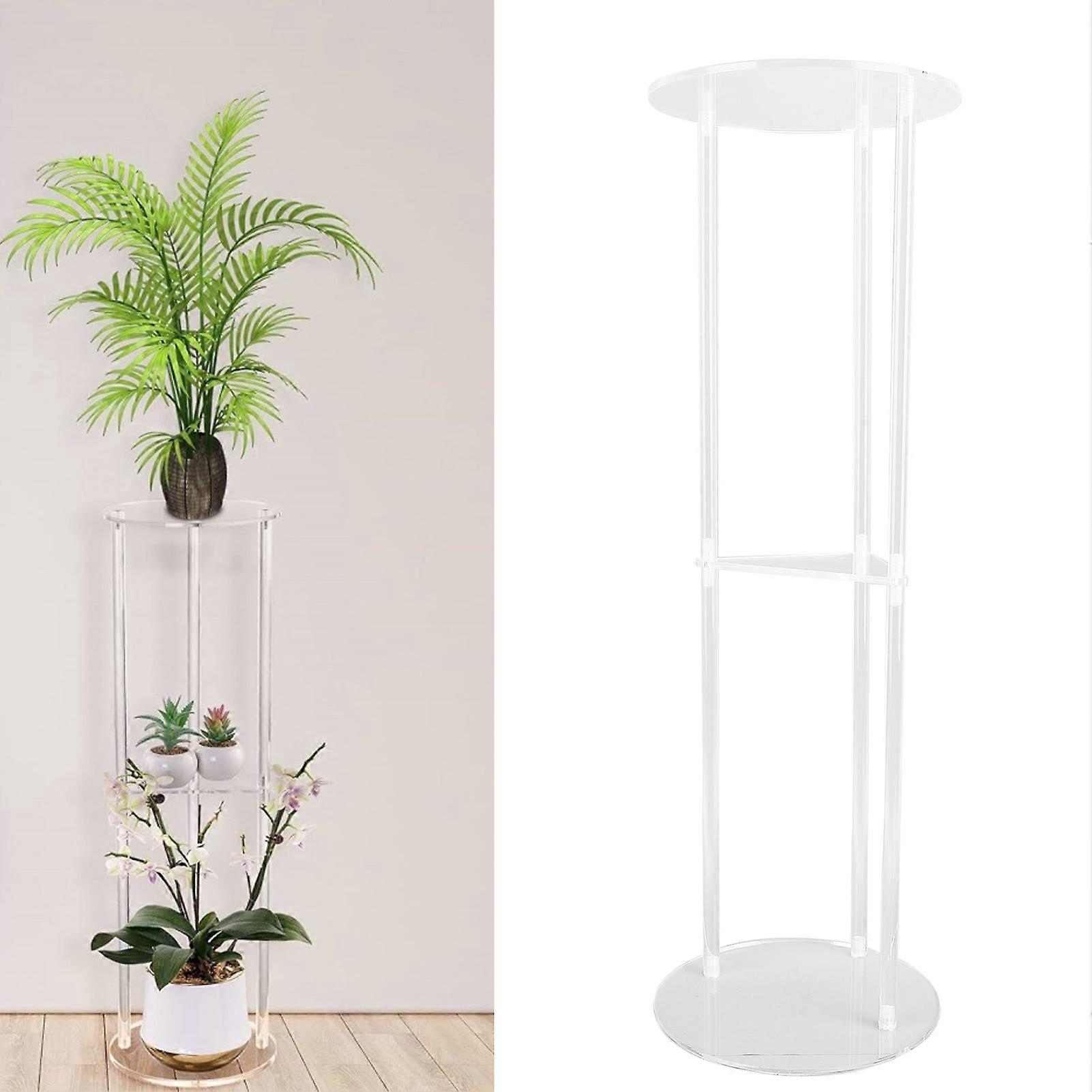 Clear Acrylic Small Round Side Table 20x20x60cm Lightweight