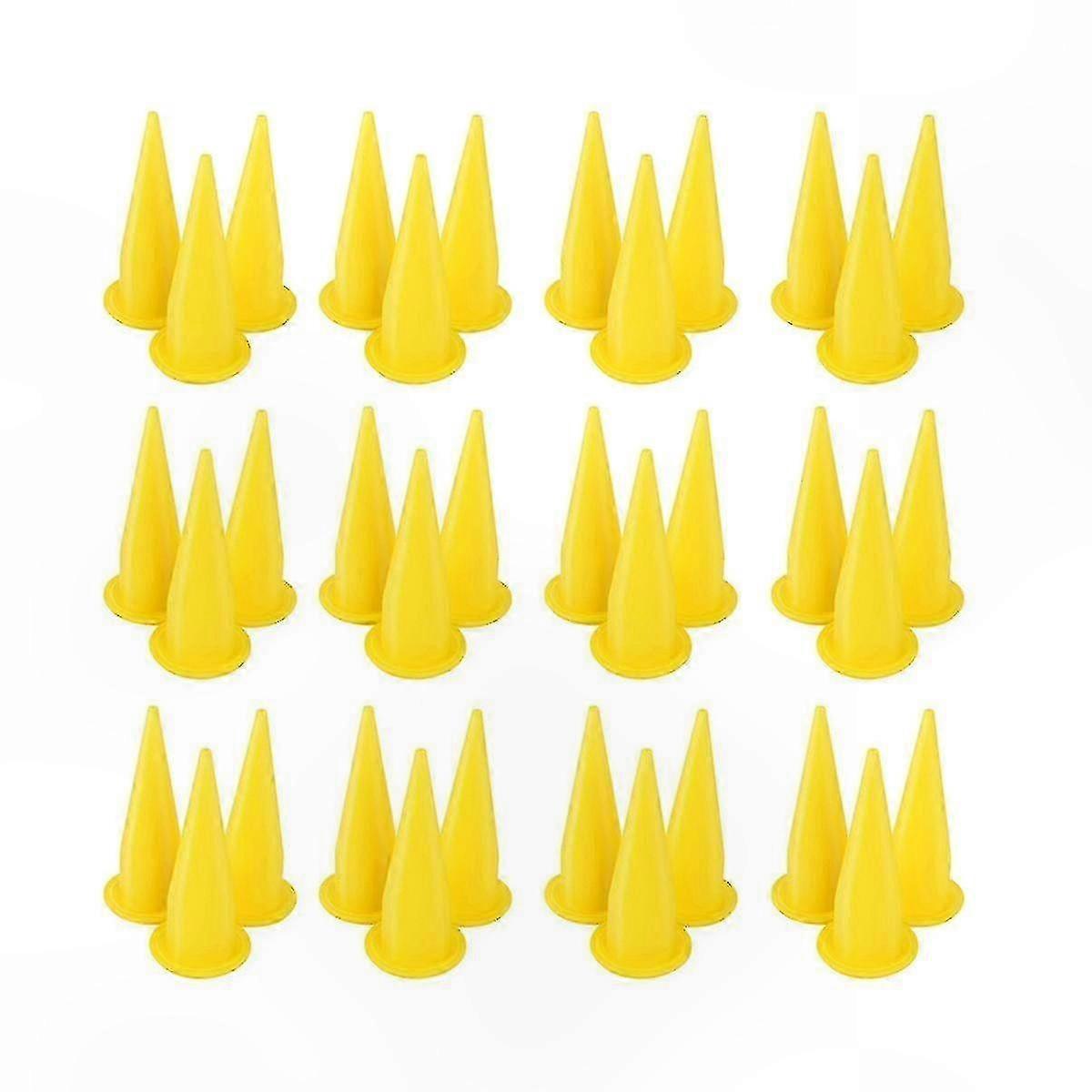 50-Pack Replacement Nozzles for Caulk Applicator Tools in Yellow Cone Design
