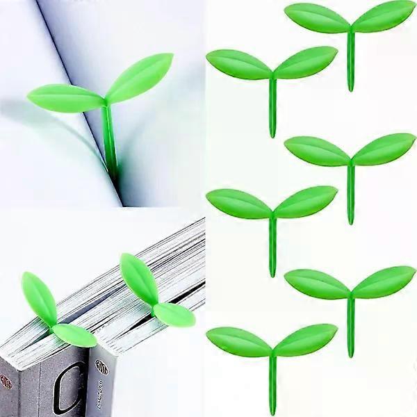 Small Green Sprout Bookmarks Mini Green Leaf Bookmark Silicone Gr