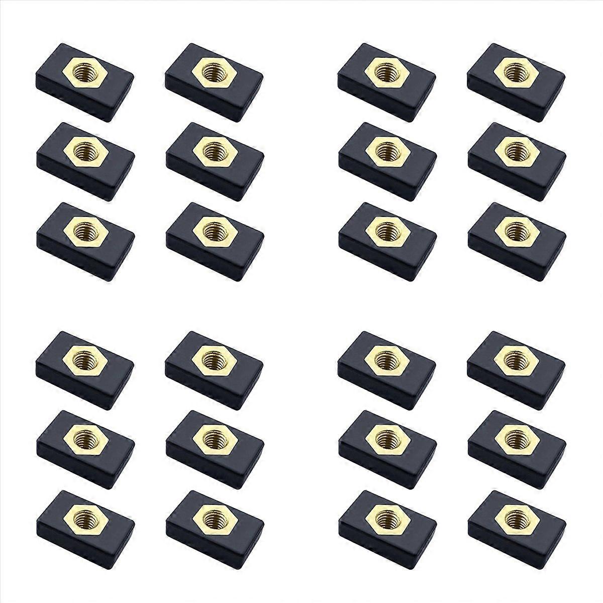 6Pcs M6 Copper Sliding Nut Slide Track Rail Base for Kayak Boat Canoe