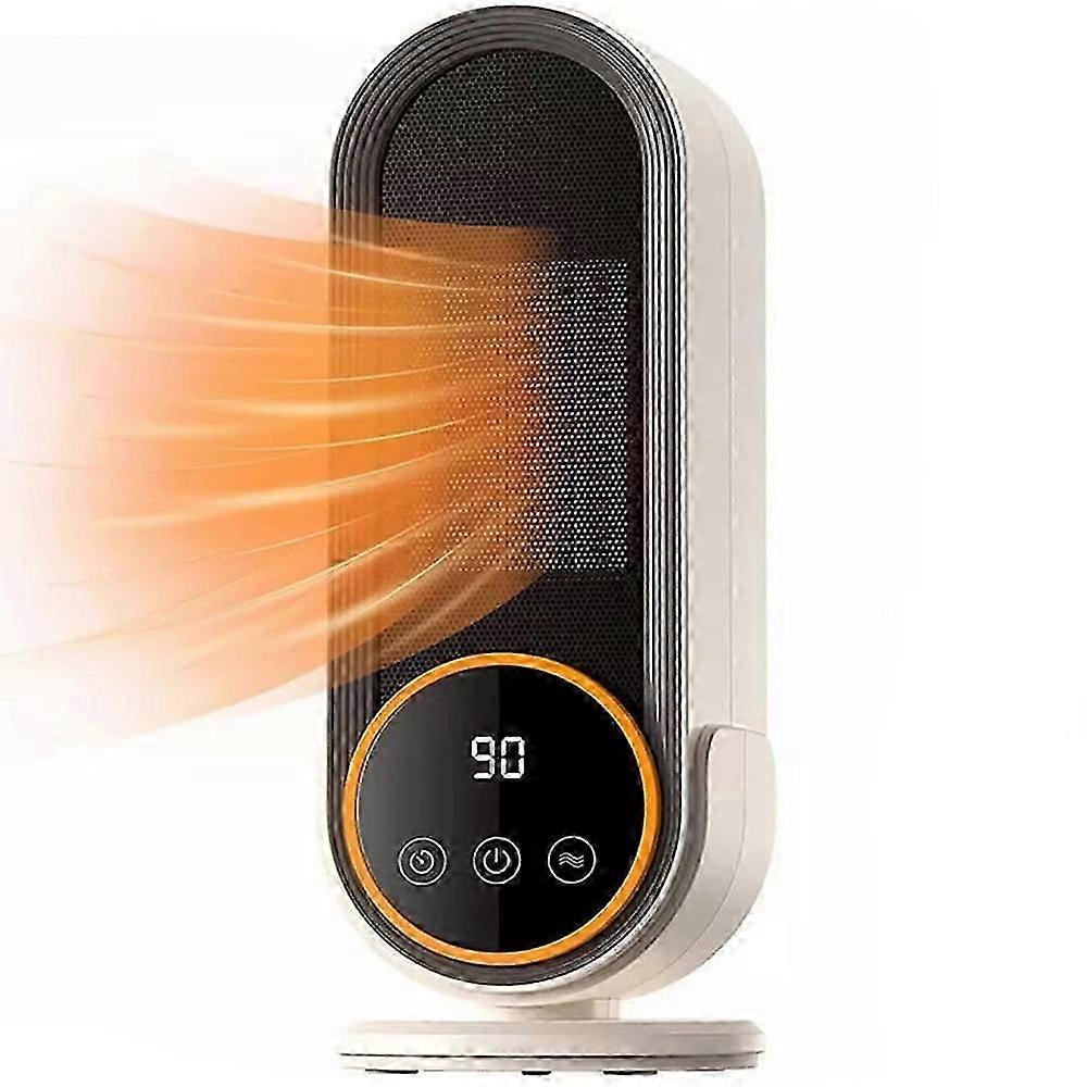 1200W Ceramic Space Heater with Fan, 3-Second Fast Heating, 2 Modes & Remote Control, Portable for Large Rooms, Bedrooms, Offices