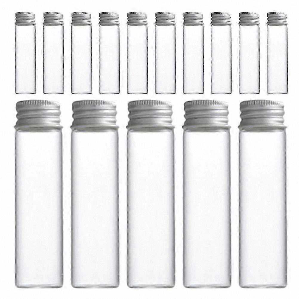 30-Pack Clear Glass Vials with Screw Caps for Storage and Lab Use Small Test Tubes for Various Applications