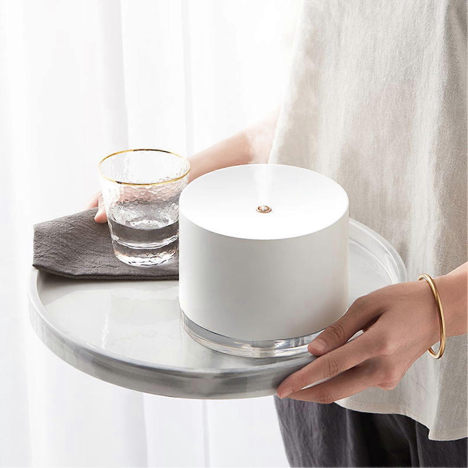 USB Humidifier Wireless 780ml Large Capacity Nano Mist Dual Spray Modes Night Light Desktop Humidifier for Indoor Bedroom Office White 