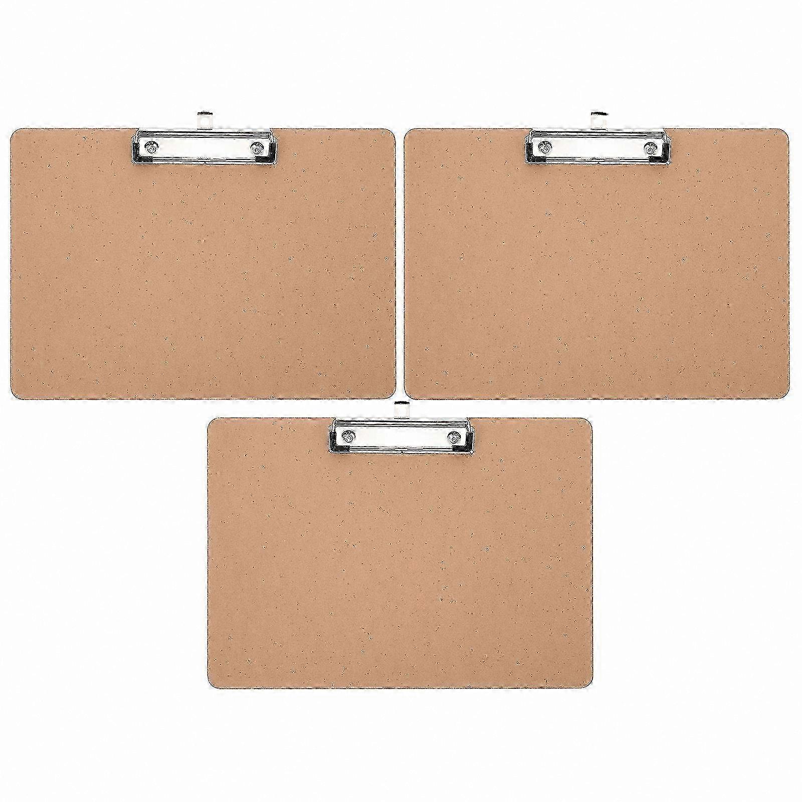 3-Pack Durable Clipboard Writing Support with Document Clip for Office Use