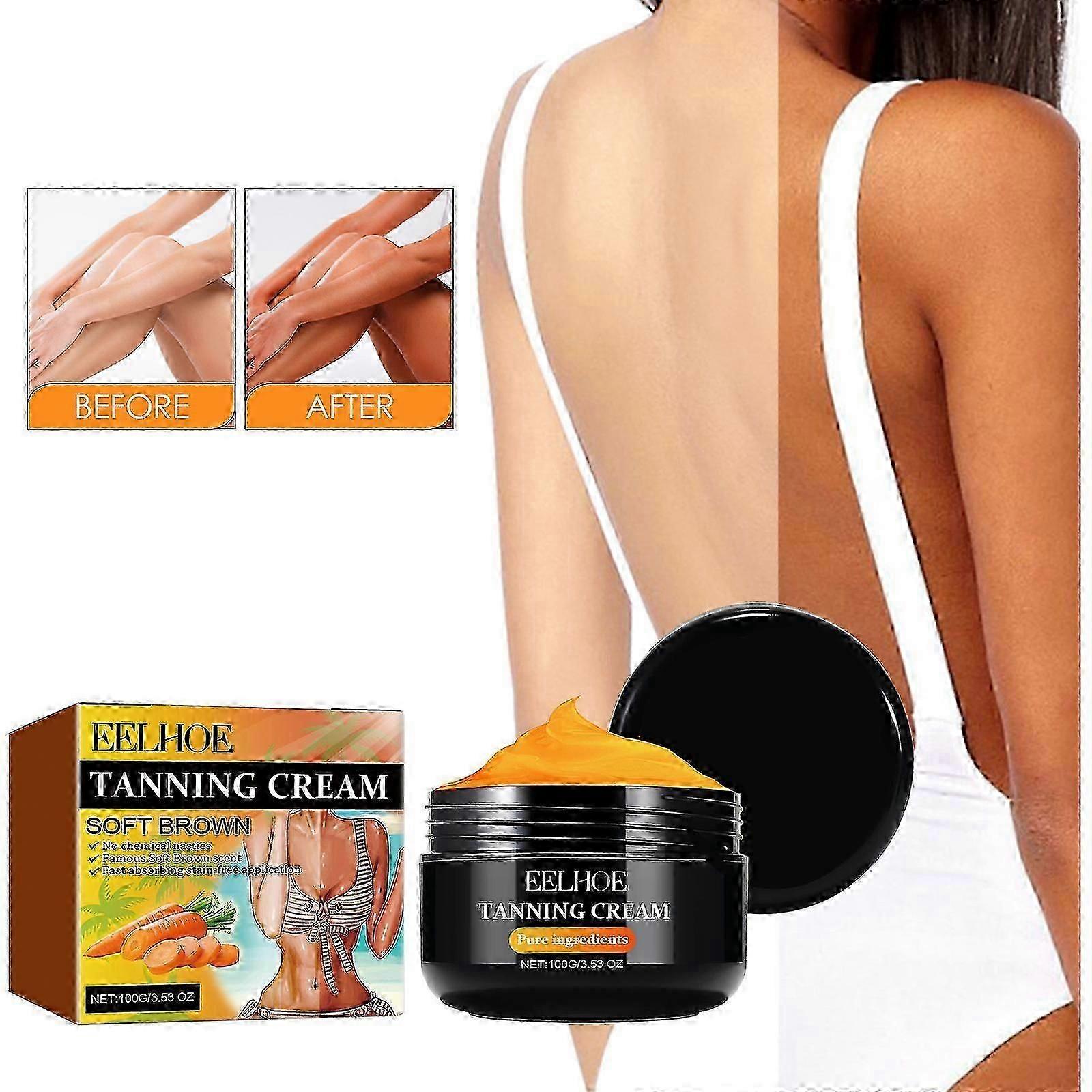 Tanning Cream, كريم مسرع التسمير الطبيعي، كريم تسمير بني ناعم، لكراسي الاستلقاء للتشمس والشمس في الهواء الطلق، 100 غرام