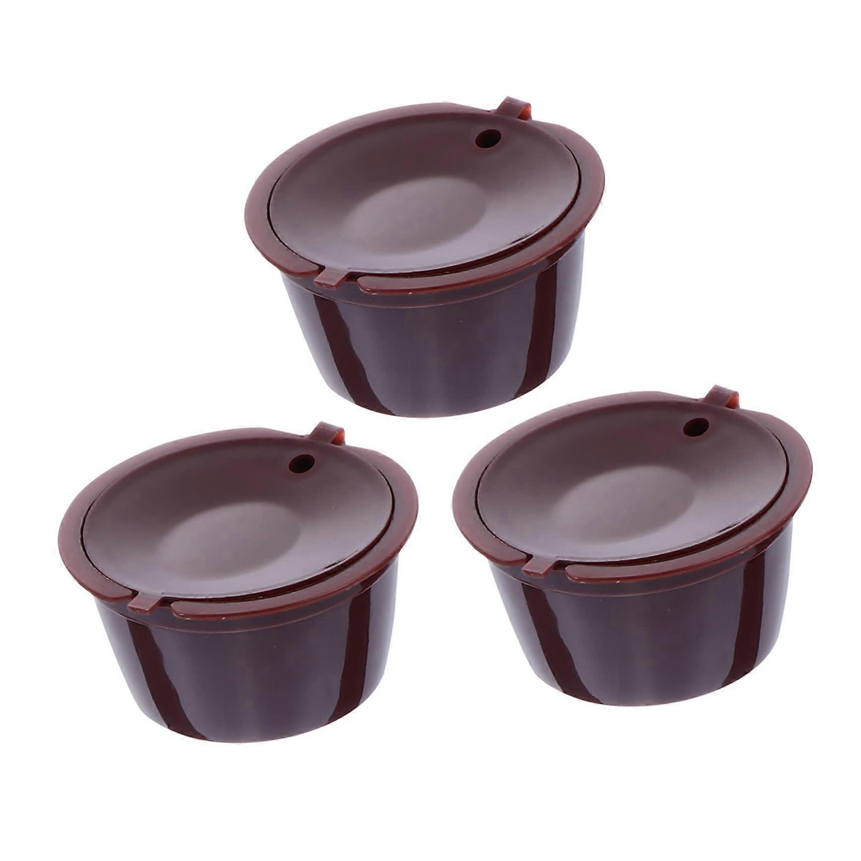 Reusable Coffee Capsule Filter Cups 3Piece Set For Coffee Filtration Compatible With Most Machines