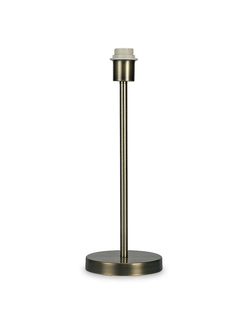 Cedar Round Base Medium Table Lamp Without Shade, Inline Switch, 1 Light E27 Satin Nickel