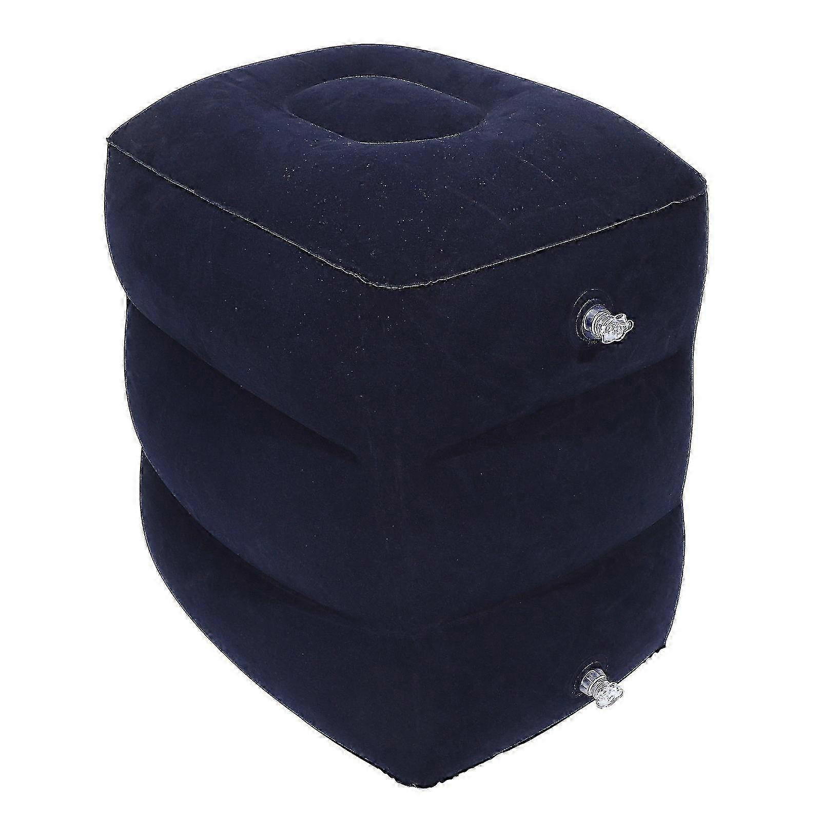 Under desk foot rest - inflatable travel and airplane pillow