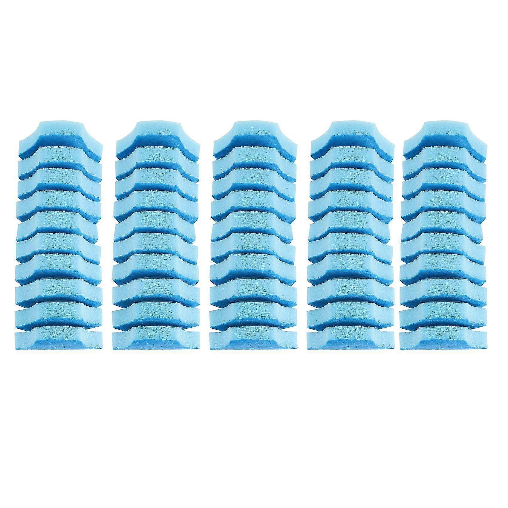Lot de 50 têtes de brosse de toilette jetables de rechange pour nettoyant WC