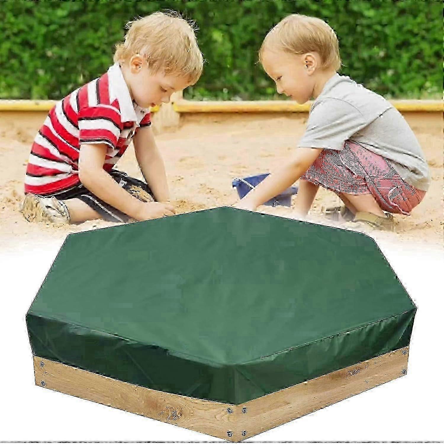 Sandpit Cover Hexagon Waterproof, Hexagonal Sand Pit Cover Dust-proof, Sandbox Cover with Drawstring for Sandpit and Furniture