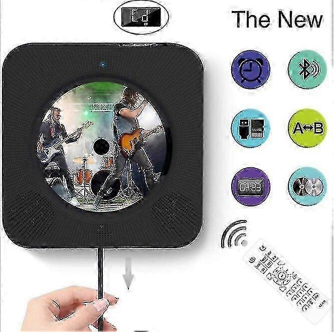 Portable Cd Player With Bluetooth Wall Mountable Cd Music Player With Ir Remote Control Wall Cd Player With Speaker Ship