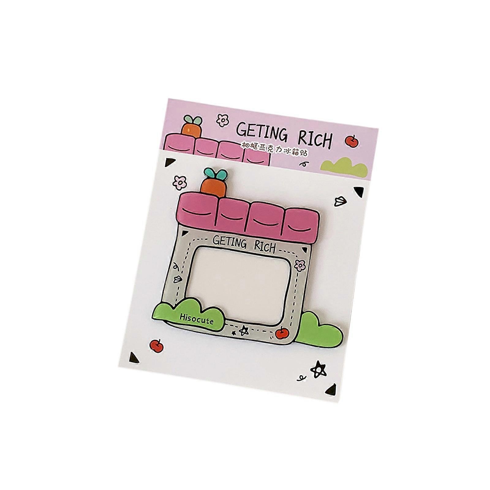 Colorful Fruit Shape Refrigerator Magnets Frame Holds Photos Card Note Memos With Reliable Magnetic Adhesion Holder Multicolor