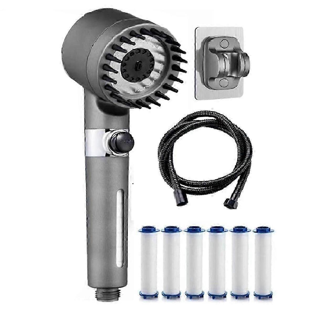 25-26 Ion Shower Drops Filtered Showerhead with Five Filters Filtered Shower Head with Handheld High Pres