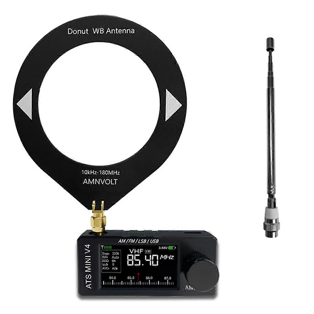 V4 ATS MINI SI4732 Radio ALL Band Radio FM AM SSB LSB USB Receiver, Built-in Hi-Z Headphone Amplifi