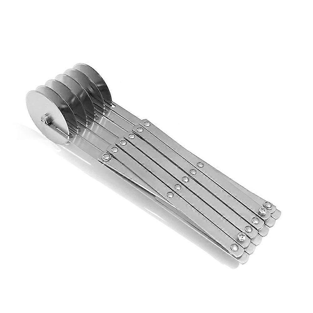 Stainless Steel Adjustable Dough Lattice Cutter with 6 Wheels for Pizza Bread Pastry Biscuits