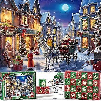 f Dww-Calendrier de l'Avent de Nol 2023 Puzzle de Nol pour enfants et adultes, cadeau pour hommes et femmes, 1000 pices1