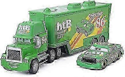 f 2pcs Chick Hicks Lightning McQueen Uncle Container Truck 1:55 Diecast Metal Modle Birthday Gift Toy For Kid