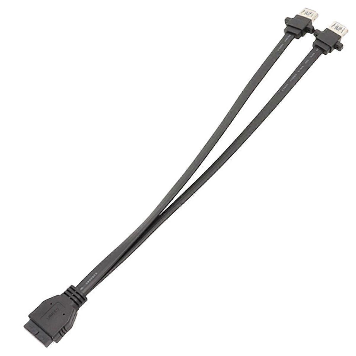 Mainboard Usb3.0 Panel Cable Front 19Pin to Two Port A Female Data Cable Shielded USB Extension Cabl