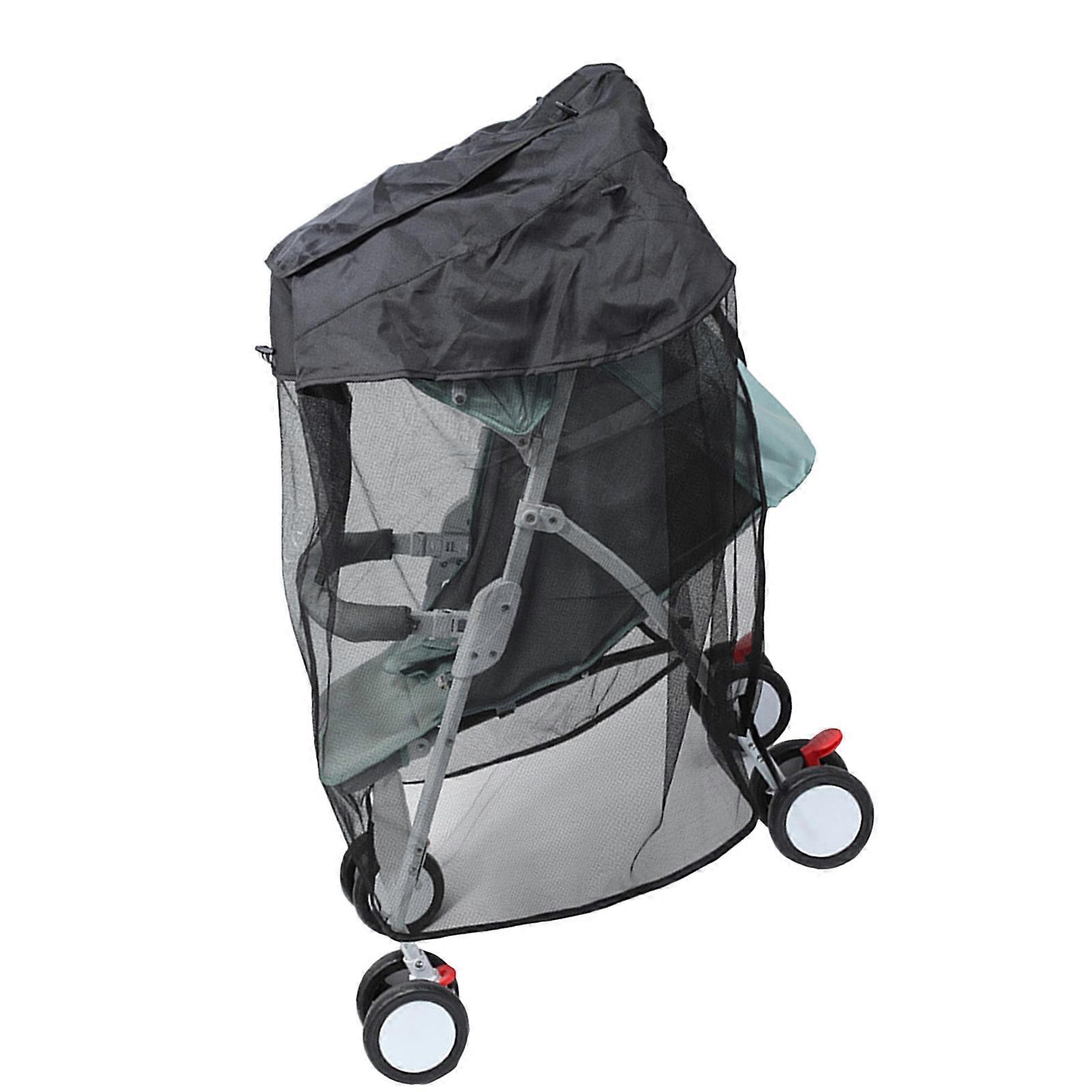 Multifunction Baby Strollers Sunshade Awning Fly Net Breathable Insect Sun Protections Guard Pram Cart Accessory Multicolor