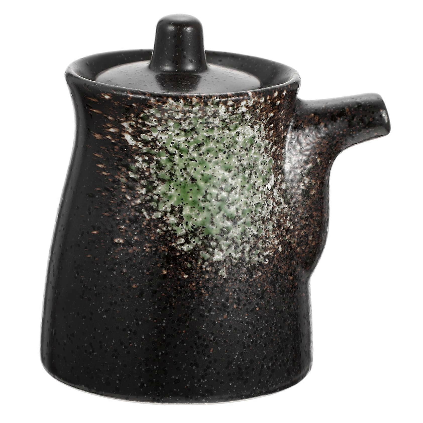 Ceramic Soy Sauce Dispenser and Vinegar Bottle with Smooth Surface for Kitchen Dining Use