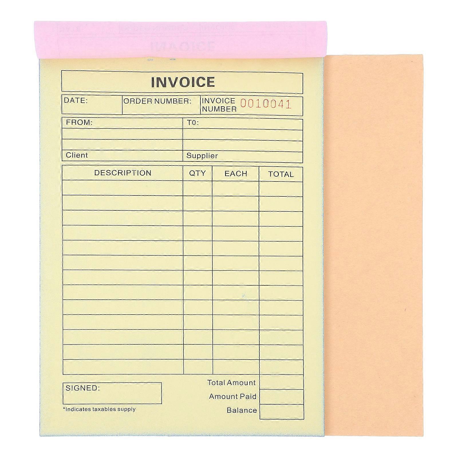Receipt Holder Invoice Book Small Business Rectangular Shape 2Pcs