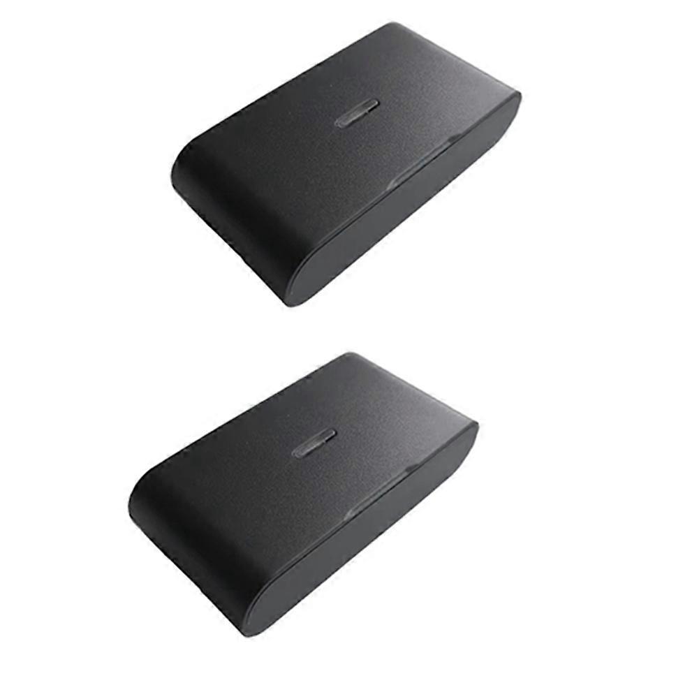 2pcs 433MHz Wireless Vibration Glass Break Detector, Adjustable Sensitivity, Compatible with Alarm Systems Black