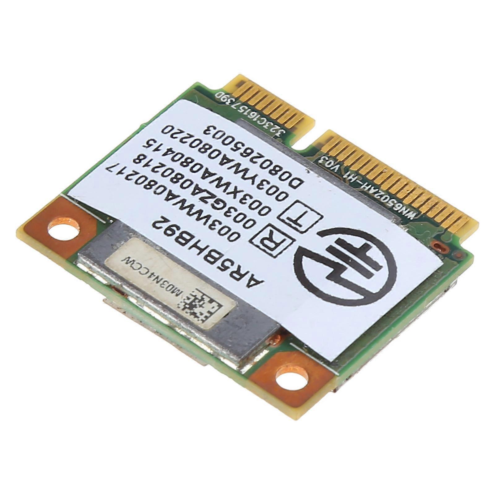 Mini PC-E Wireless Network Card, AR5BHB92 300Mbps 2.4 / 5 GHz Dual-Band Wireless LAN Card for Linux Hackintosh Win10  White