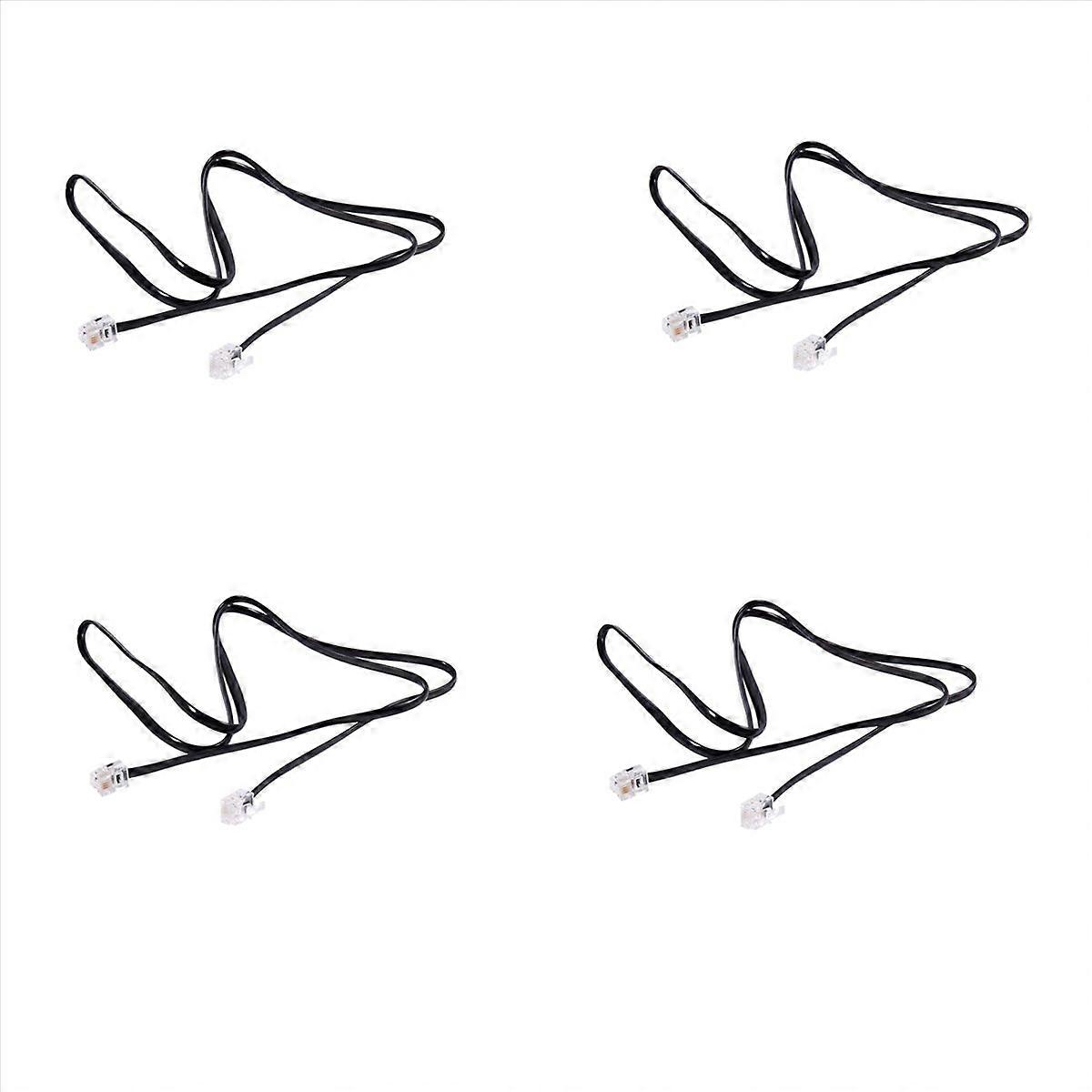 4X RJ11 6P4C Telephone Cable Cord ADSL Modem 1 Meters