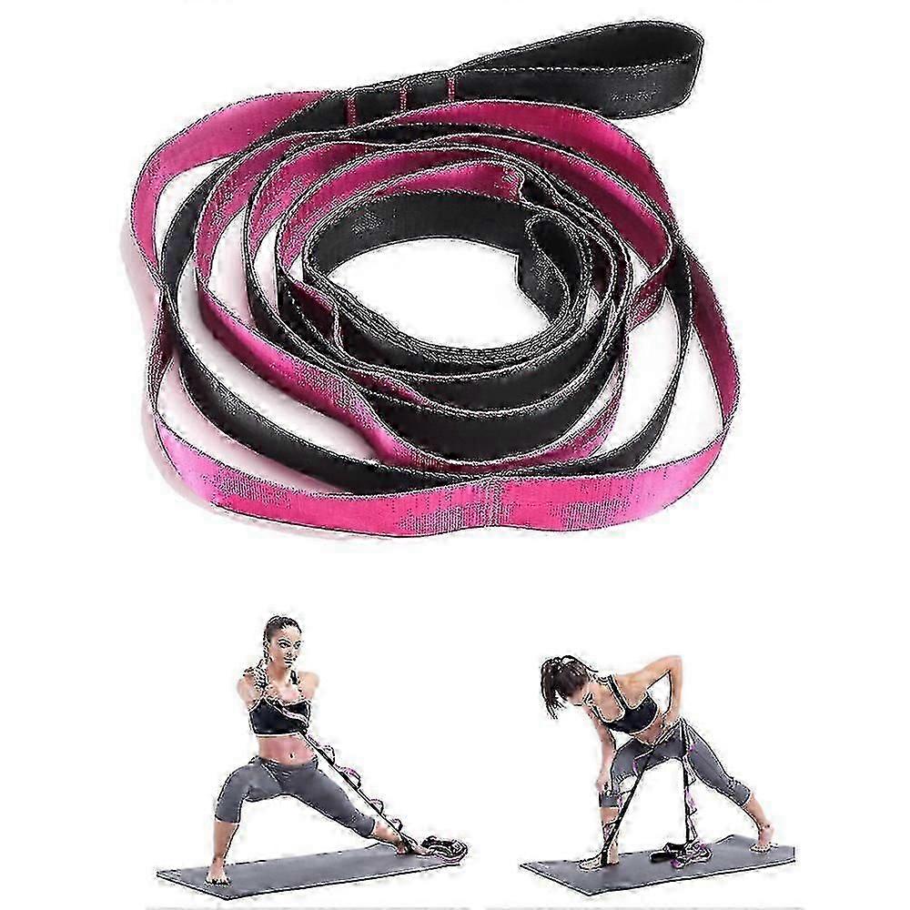 12-Loop Yoga Stretching Strap- Pt/Pilates Rehab Tool With Carry Bag Instructions_jc -CN