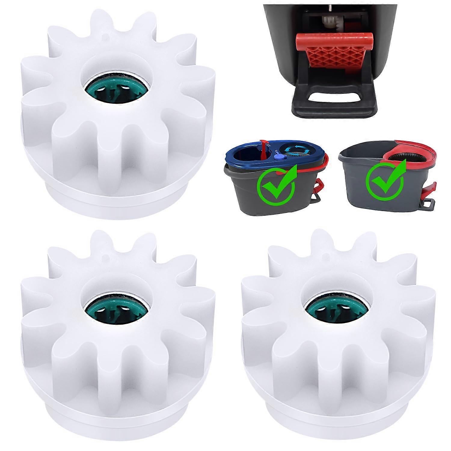 Spin Mop Replacement Bucket Gears Set of 3 with One Way Clutch Bearing Compatible with Spin Mop Systems